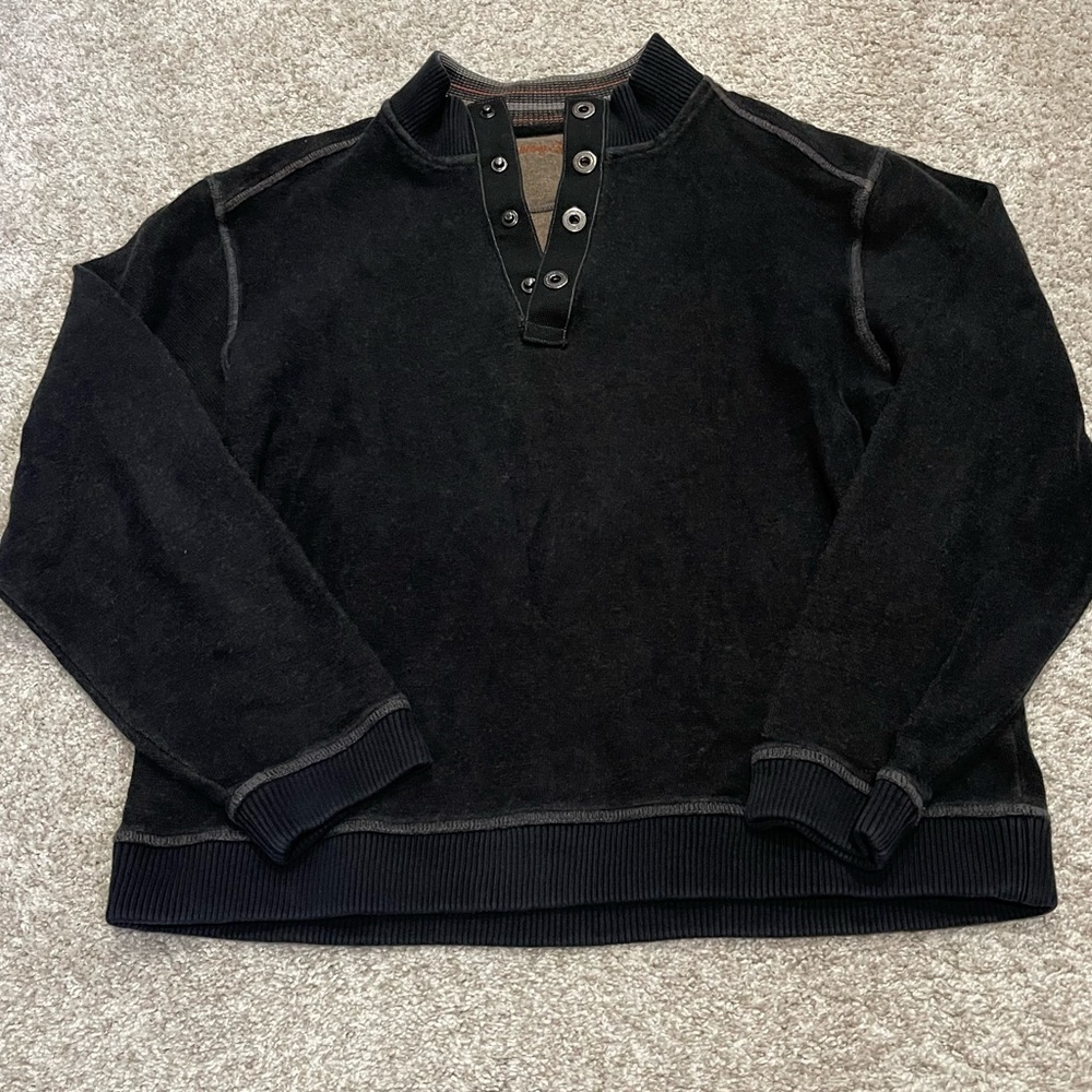 Tommy Bahama Grey Knit Top Size Large